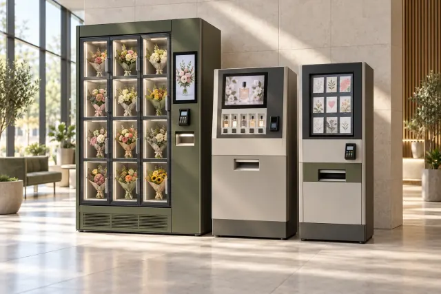 Concept illustration of self-service retail vending equipment
